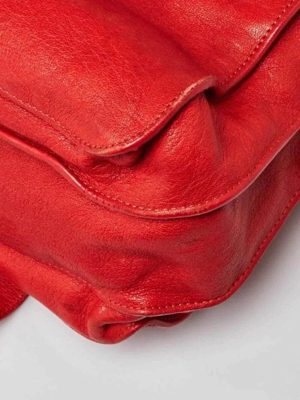 Proenza Schouler Red Leather Large PS1 Satchel Bag